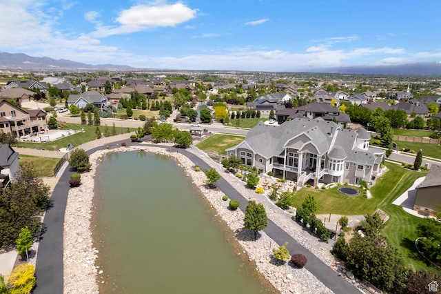 3297 W Blue Springs Ln, Bluffdale, UT 84065 - birds eye view of property featuring a water and mountain view