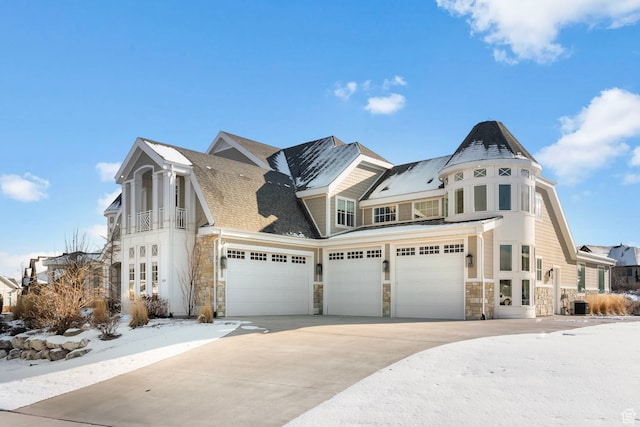 3297 W Blue Springs Ln, Bluffdale, UT 84065 - view of front of home featuring a garage and cooling unit
