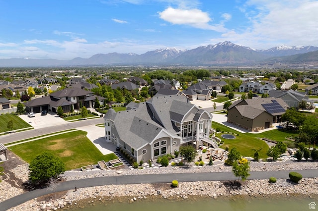 3297 W Blue Springs Ln, Bluffdale, UT 84065 - drone / aerial view with a water and mountain view