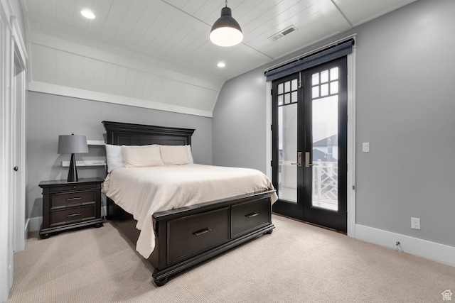 3297 W Blue Springs Ln, Bluffdale, UT 84065 - carpeted bedroom with access to exterior and vaulted ceiling
