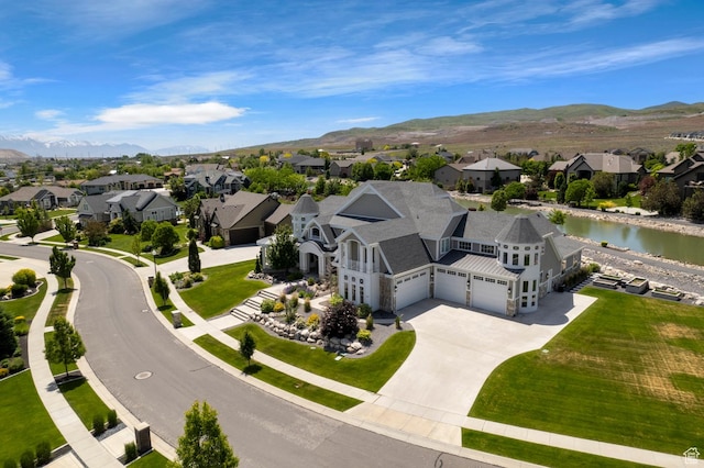 3297 W Blue Springs Ln, Bluffdale, UT 84065 - aerial view with a water and mountain view