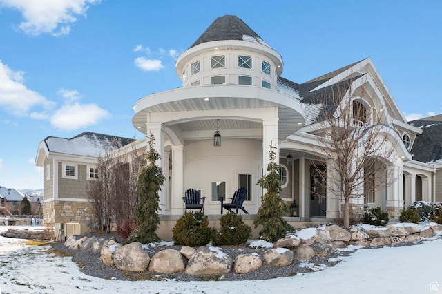 3297 W Blue Springs Ln, Bluffdale, UT 84065 - exterior space with covered porch