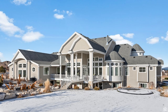 3297 W Blue Springs Ln, Bluffdale, UT 84065 - view of snow covered rear of property