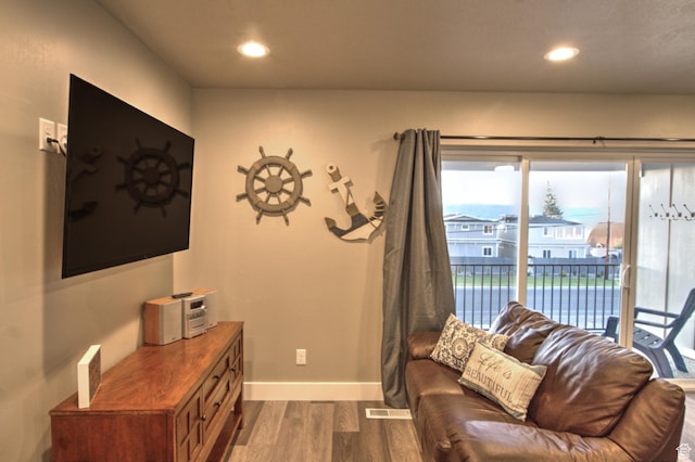 55 W Buttercup Ln Unit 26, Garden City, UT 84028 - living room with dark hardwood / wood-style flooring
