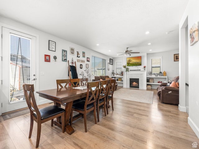 632 W 1460 S, Spanish Fork, UT 84660 - dining area with ceiling fan, light wood-type flooring, and plenty of natural light