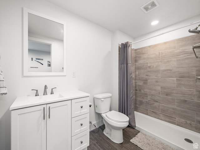 632 W 1460 S, Spanish Fork, UT 84660 - full bathroom featuring vanity, wood-type flooring, toilet, and shower / bathtub combination with curtain