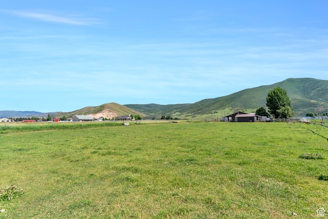 property view of mountains with a rural view