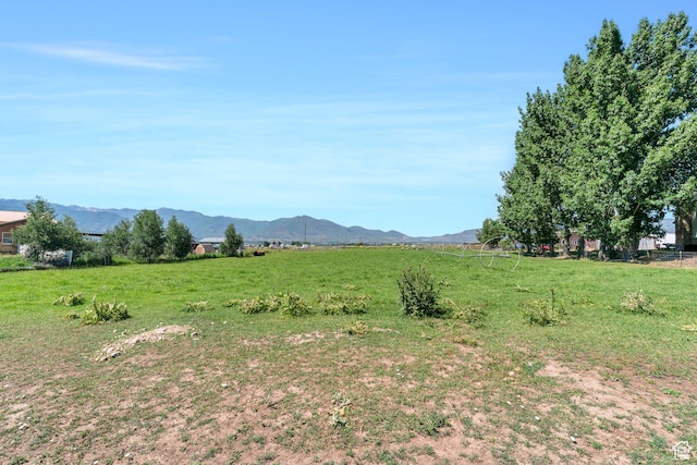 view of mountain feature featuring a rural view