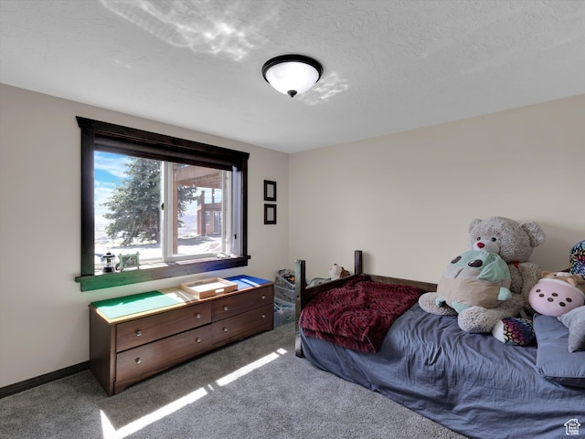 1271 E Oakridge Rd S, Park City, UT 84098 - bedroom with carpet, a textured ceiling, and baseboards