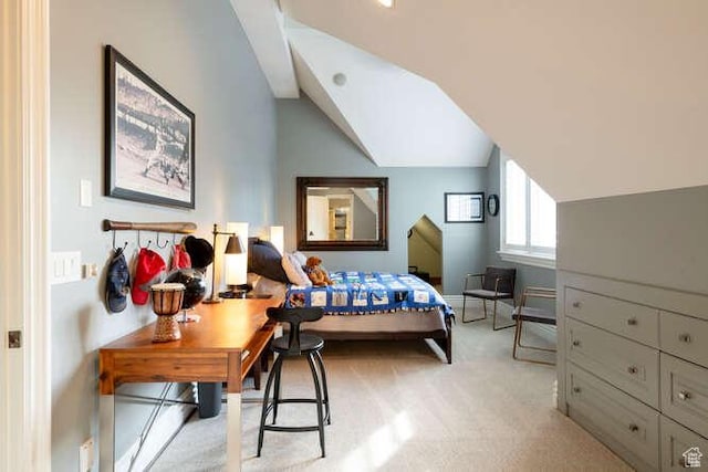 2227 E 5340 S, Holladay, UT 84117 - carpeted bedroom with vaulted ceiling