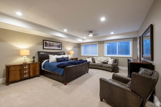 2227 E 5340 S, Holladay, UT 84117 - bedroom with a ceiling fan, recessed lighting, baseboards, and light carpet