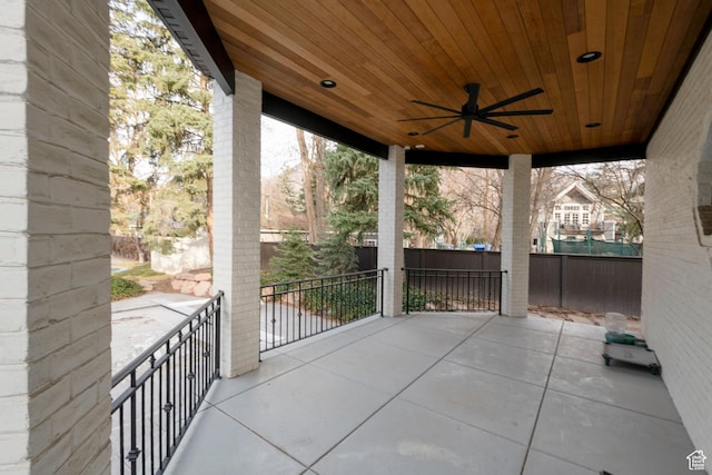 2227 E 5340 S, Holladay, UT 84117 - view of patio featuring a ceiling fan