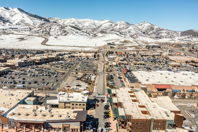 aerial view featuring a mountain view