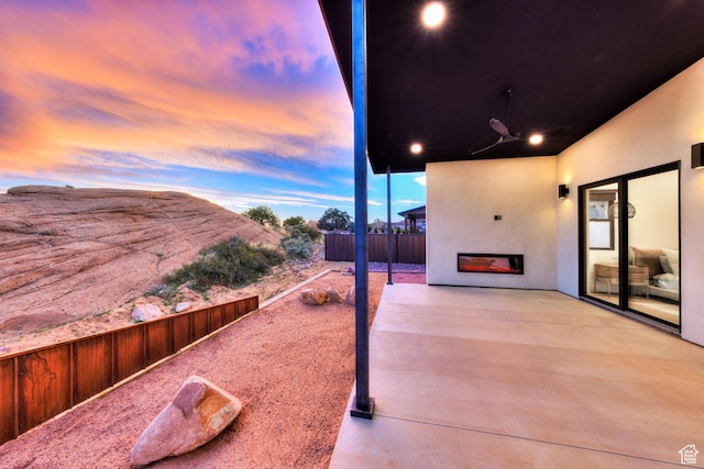 2194 Salida Del Sol, Moab, UT 84532 - view of patio featuring ceiling fan and fence private yard