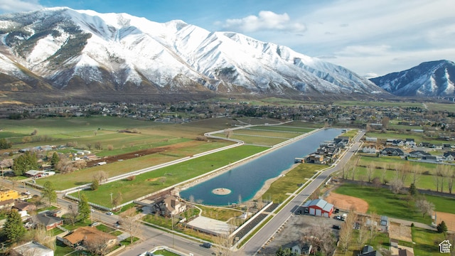 340 E Maple St, Mapleton, UT 84664 - birds eye view of property featuring a water and mountain view