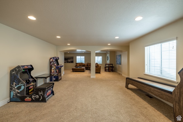 340 E Maple St, Mapleton, UT 84664 - interior space with carpet and a textured ceiling