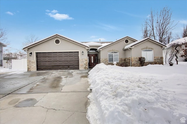 ranch-style house with a garage