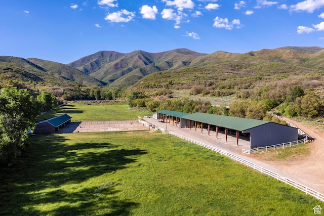 533 N Left Fork Hobble Creek Cyn, Springville, UT 84663 - view of nearby features featuring a rural view, a lawn, and a mountain view