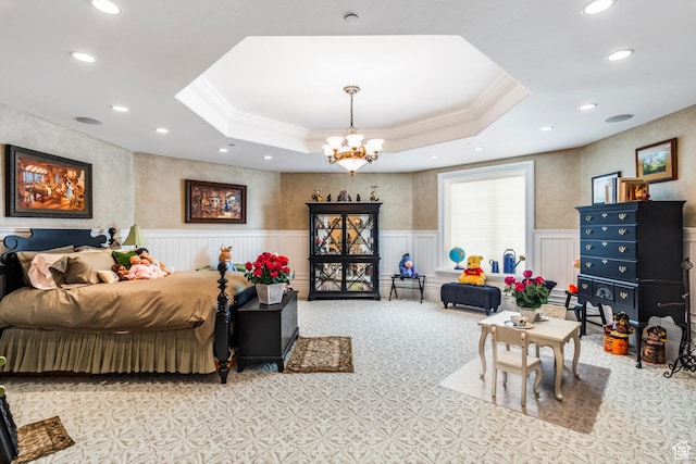 533 N Left Fork Hobble Creek Cyn, Springville, UT 84663 - carpeted living room with an inviting chandelier and a raised ceiling