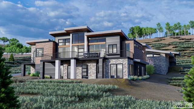 4151 Aspen Camp Loop N Unit 76, Park City, UT 84098 - view of front of home featuring a balcony and a garage