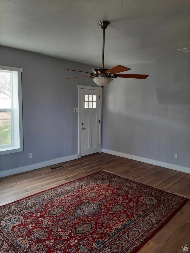 497 N 200 E, Mayfield, UT 84643 - foyer with light hardwood / wood-style floors and ceiling fan