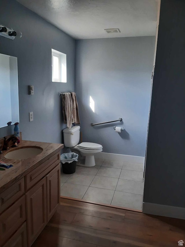 497 N 200 E, Mayfield, UT 84643 - bathroom with hardwood / wood-style flooring, vanity, and toilet