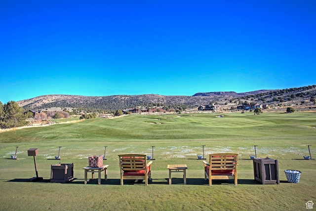 1905 E Kings Peak Cir, Heber City, UT 84032 - view of community featuring a mountain view, golf course view, and a lawn