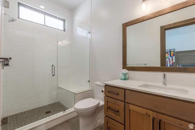 1905 E Kings Peak Cir, Heber City, UT 84032 - full bathroom featuring vanity, toilet, and a shower stall
