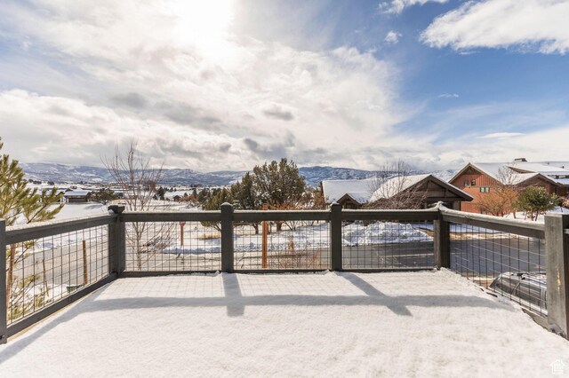 1905 E Kings Peak Cir, Heber City, UT 84032 - snow covered deck featuring a mountain view