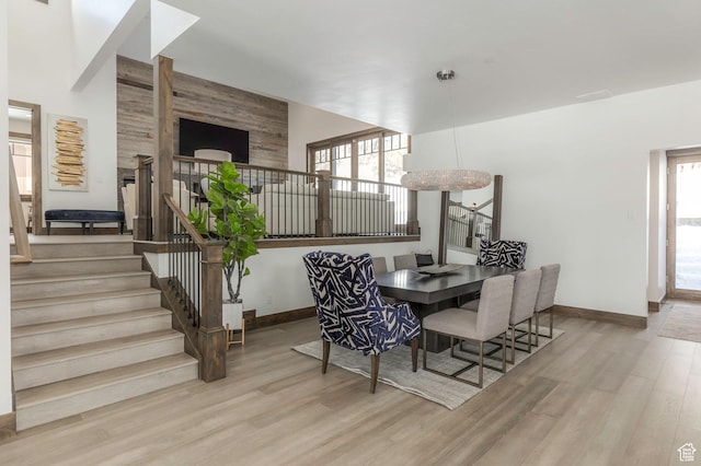 1905 E Kings Peak Cir, Heber City, UT 84032 - dining area featuring a wealth of natural light, light wood-type flooring, and stairway