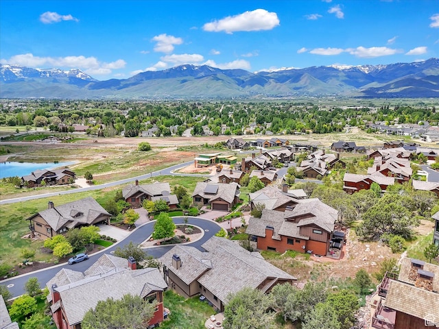 1707 E Kings Peak Cir N, Heber City, UT 84032 - aerial perspective of suburban area featuring a water and mountain view