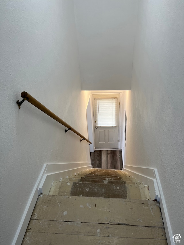 55 E 200 S, Ephraim, UT 84627 - staircase featuring dark hardwood / wood-style flooring