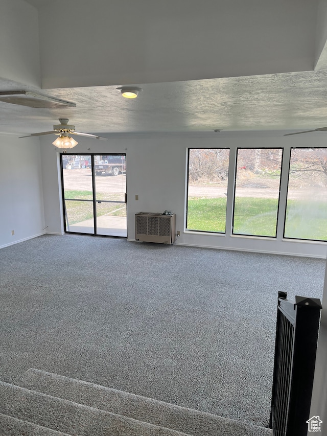 55 E 200 S, Ephraim, UT 84627 - carpeted empty room featuring plenty of natural light, ceiling fan, and a textured ceiling