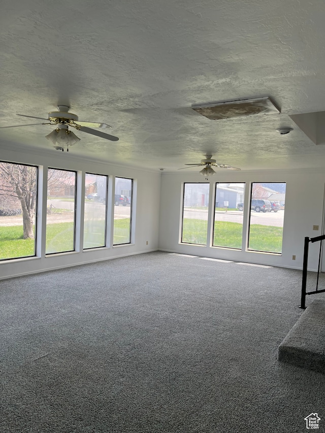 55 E 200 S, Ephraim, UT 84627 - carpeted spare room featuring ceiling fan and a textured ceiling
