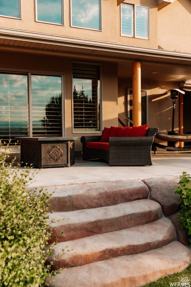 493 N 12500 W, Bluebell, UT 84007 - exterior space with a patio area and an outdoor hangout area