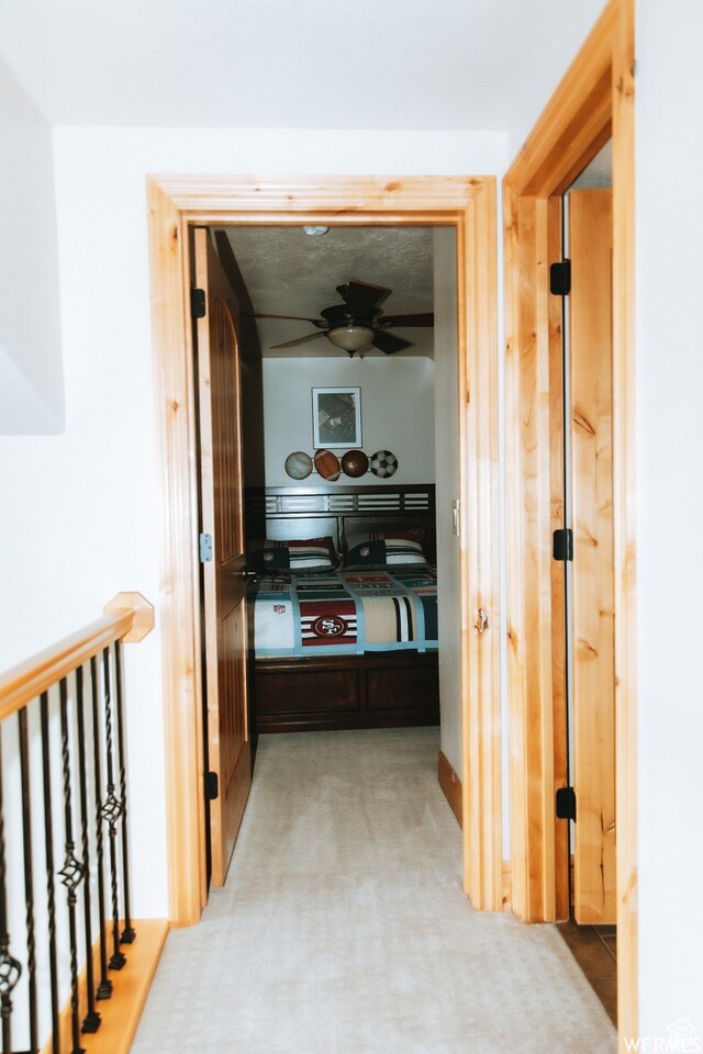 493 N 12500 W, Bluebell, UT 84007 - hallway with light carpet
