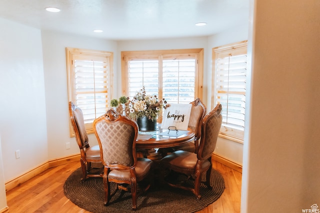 493 N 12500 W, Bluebell, UT 84007 - dining space with light hardwood / wood-style flooring and plenty of natural light