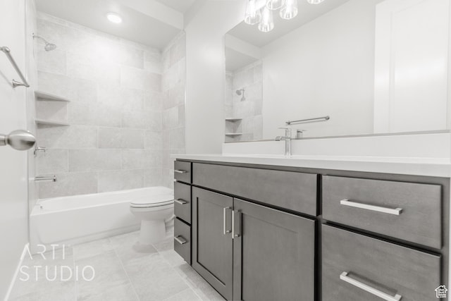 2086 W 320 S, Hurricane, UT 84737 - bathroom with vanity,  shower combination, and toilet