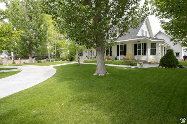 exterior space with a front yard