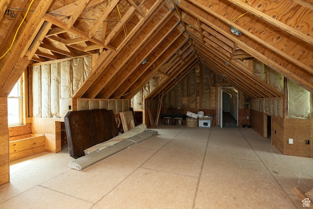view of attic