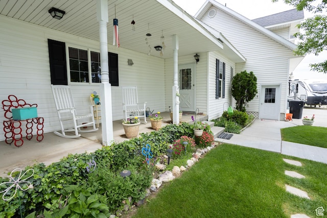 exterior space featuring a porch