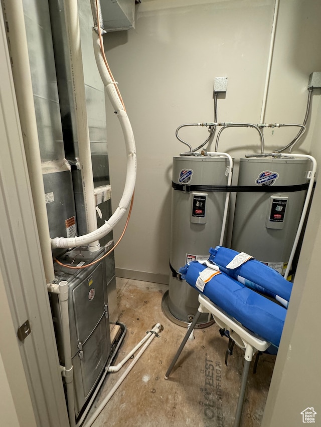 140 W 150 S Unit I32, Garden City, UT 84028 - utility room with strapped water heater and heating unit