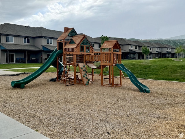 140 W 150 S Unit I32, Garden City, UT 84028 - communal playground featuring a residential view and a lawn