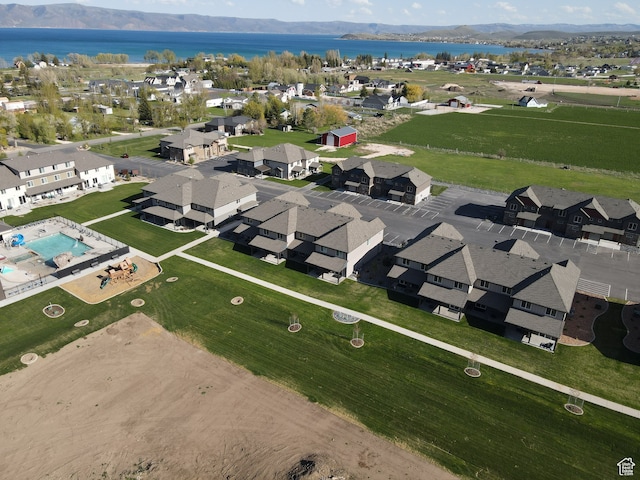 140 W 150 S Unit I32, Garden City, UT 84028 - aerial view featuring a residential view and a water and mountain view