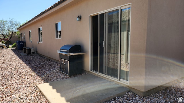 exterior space featuring central AC