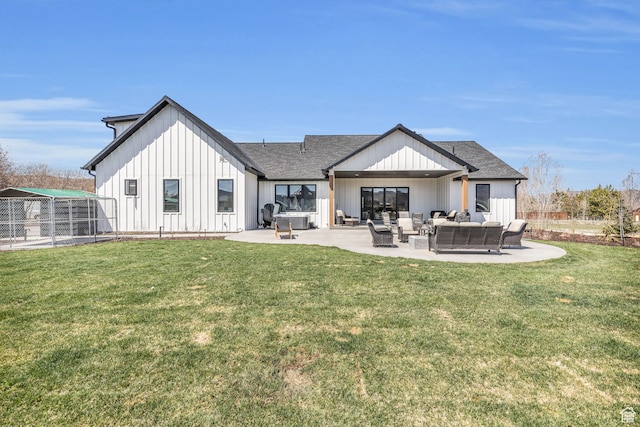 1429 S Hallam Rd Unit 2, Francis, UT 84036 - back of property with a patio, a yard, and an outdoor hangout area