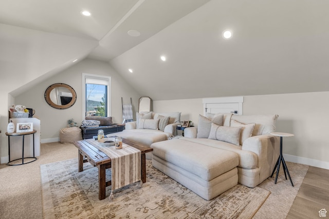1429 S Hallam Rd Unit 2, Francis, UT 84036 - living room with vaulted ceiling and carpet