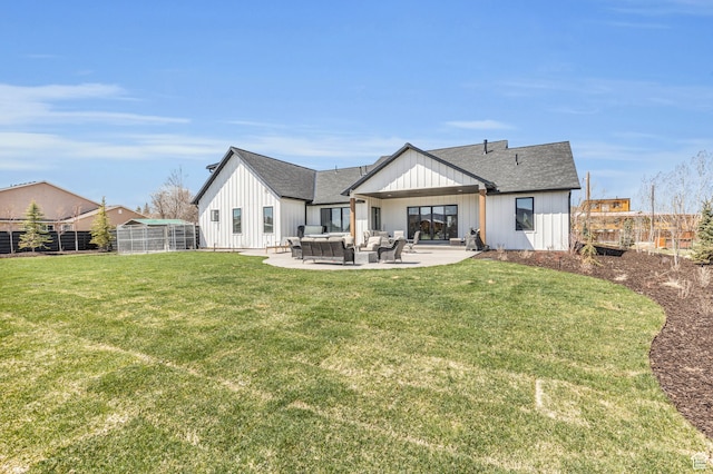 1429 S Hallam Rd Unit 2, Francis, UT 84036 - back of property with a patio area, an outdoor living space, and a yard