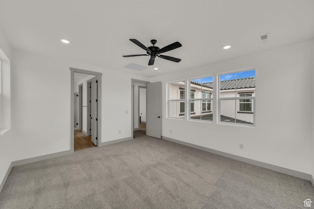 664 Pine Canyon Rd, St George, UT 84790 - unfurnished bedroom with ceiling fan and light colored carpet
