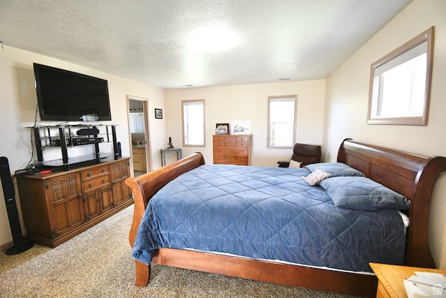 75 E 300 N, Glenwood, UT 84730 - carpeted bedroom with ensuite bathroom and a textured ceiling
